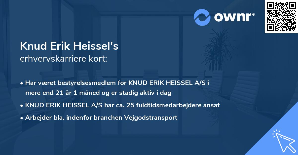 Knud Erik Heissel's erhvervskarriere kort