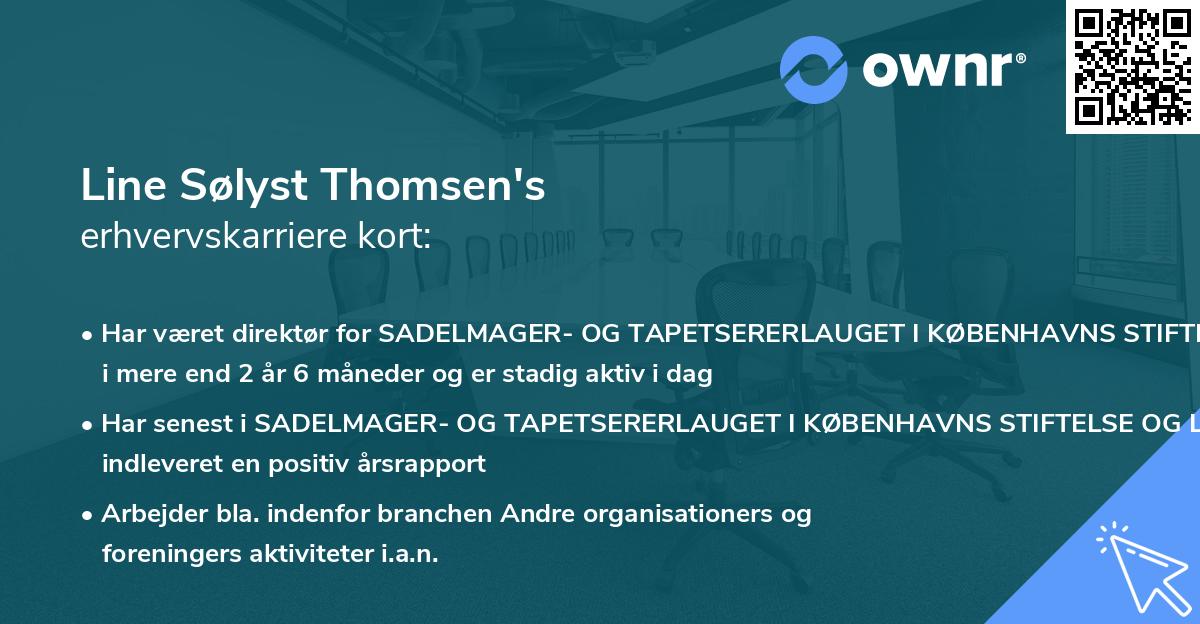 Line Sølyst Thomsen's erhvervskarriere kort