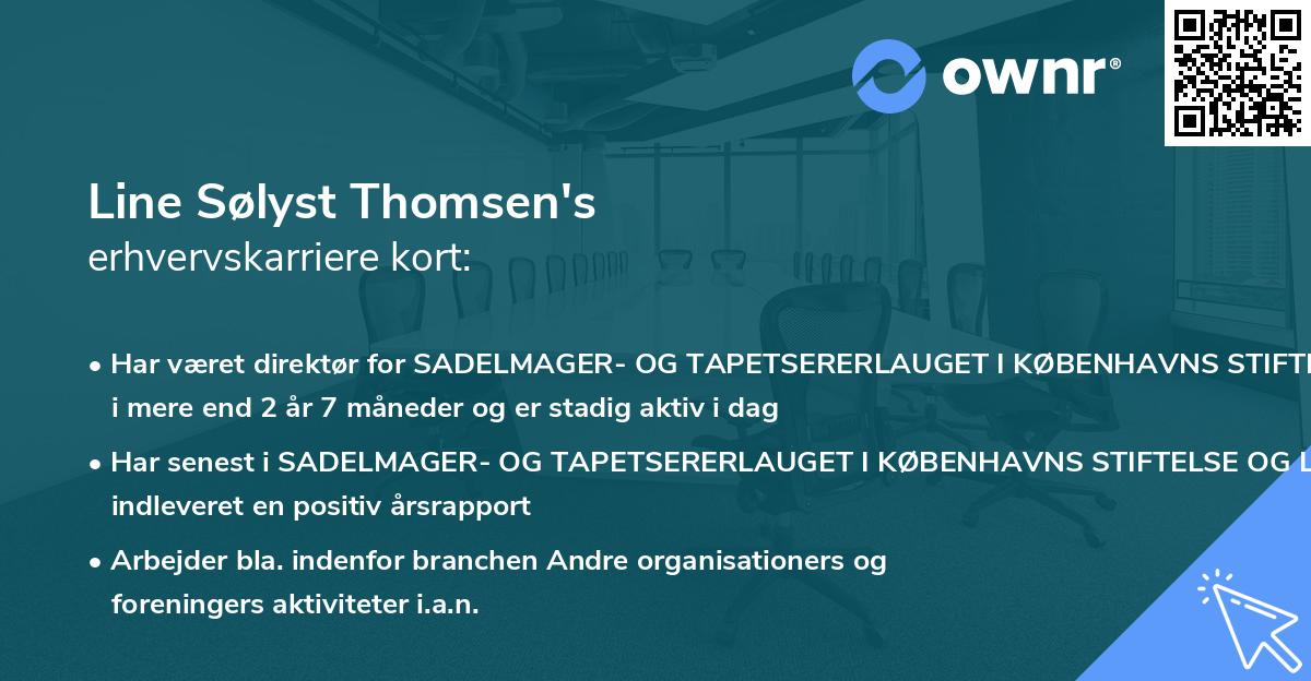 Line Sølyst Thomsen's erhvervskarriere kort
