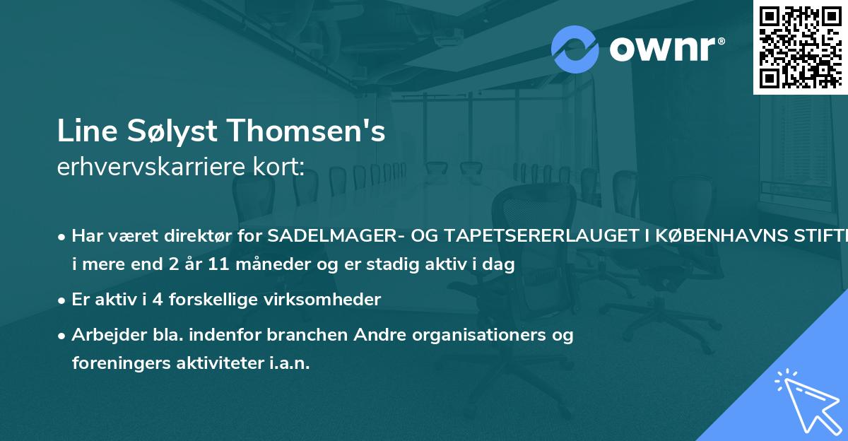 Line Sølyst Thomsen's erhvervskarriere kort