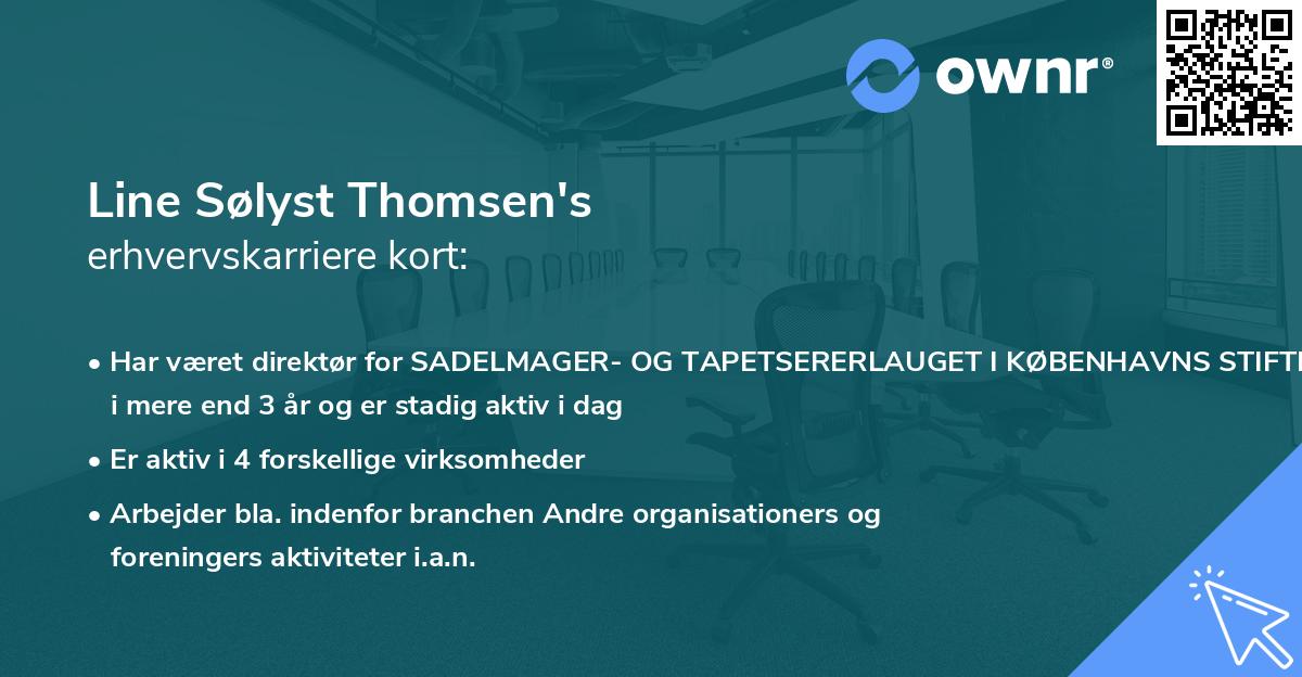Line Sølyst Thomsen's erhvervskarriere kort