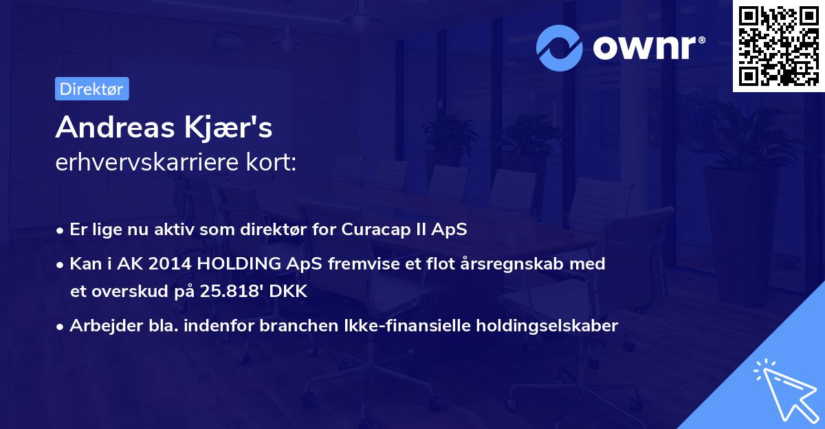 Andreas Kjær's erhvervskarriere kort