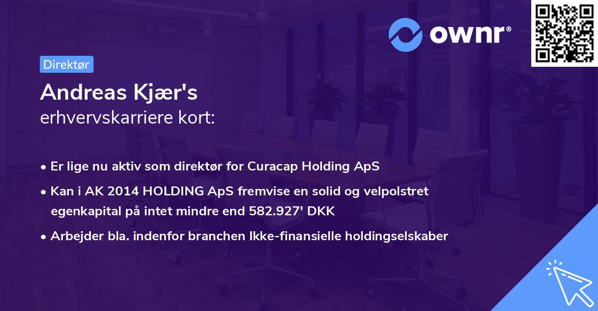 Andreas Kjær's erhvervskarriere kort