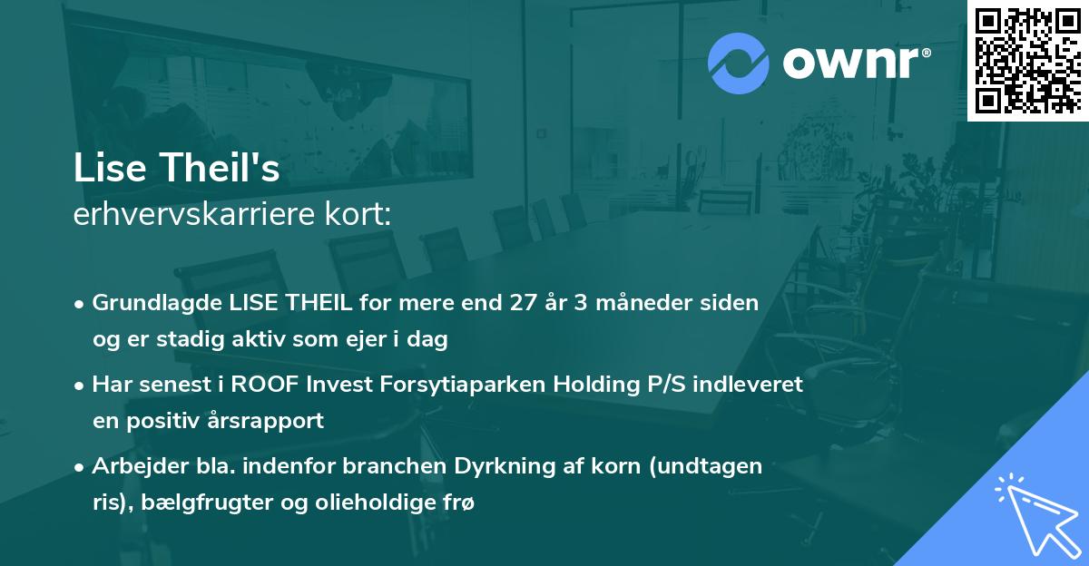 Lise Theil's erhvervskarriere kort