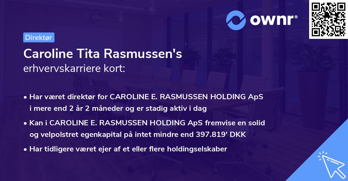 Caroline Tita Rasmussen's erhvervskarriere kort