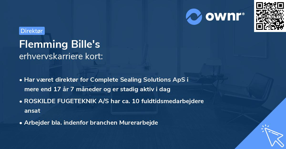 Flemming Bille's erhvervskarriere kort