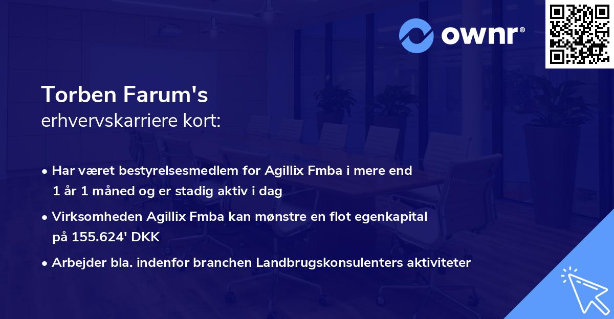 Torben Farum's erhvervskarriere kort