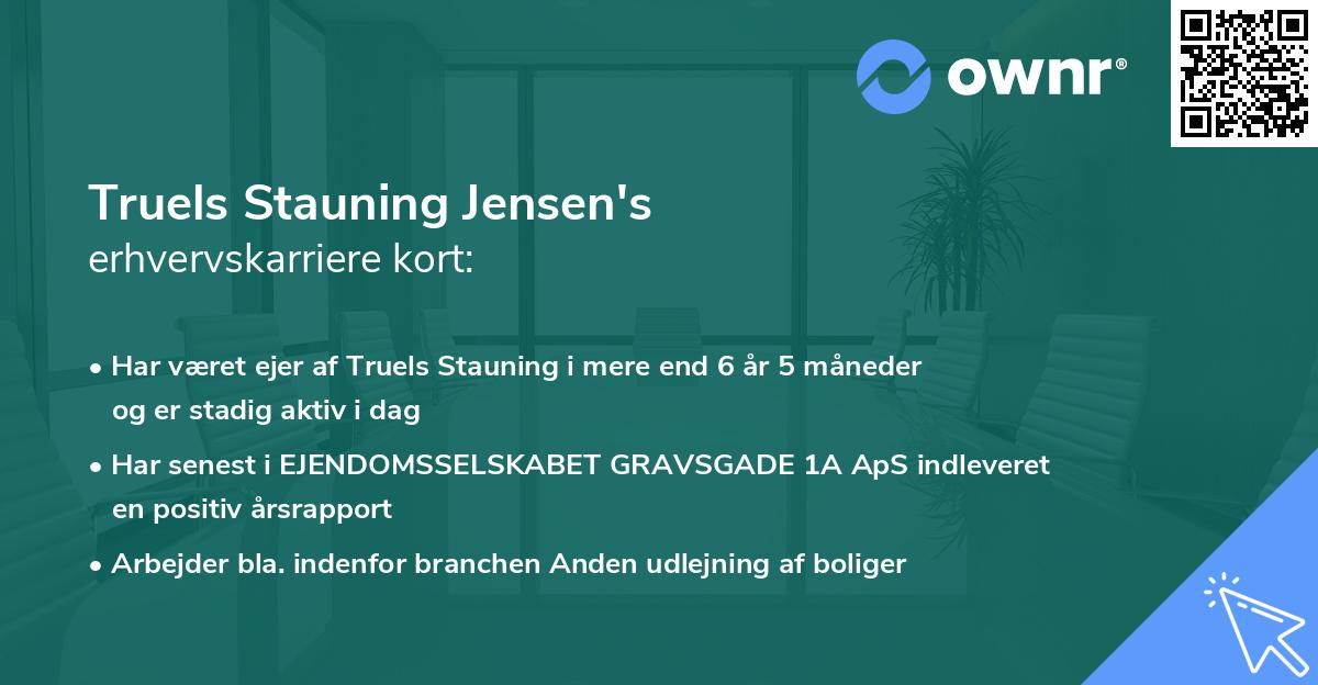 Truels Stauning Jensen's erhvervskarriere kort