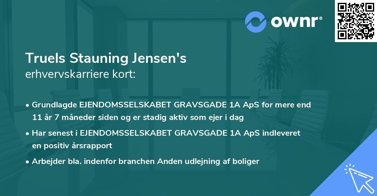 Truels Stauning Jensen's erhvervskarriere kort