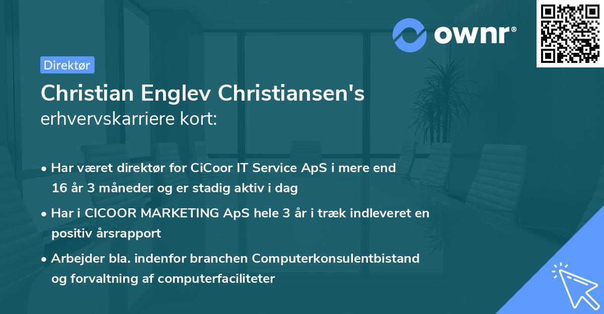 Christian Englev Christiansen's erhvervskarriere kort