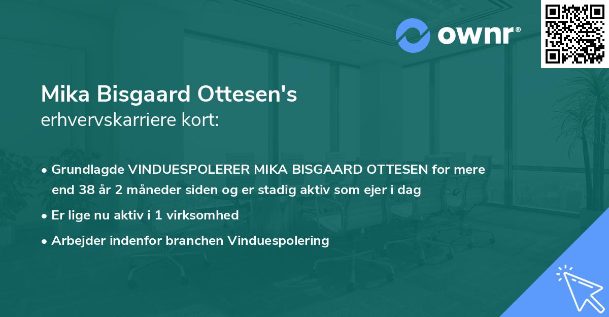 Mika Bisgaard Ottesen's erhvervskarriere kort