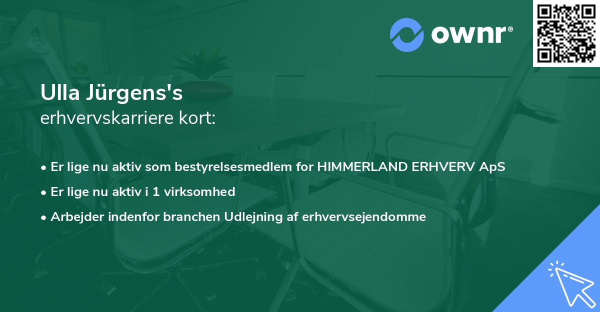 Ulla Jürgens's erhvervskarriere kort