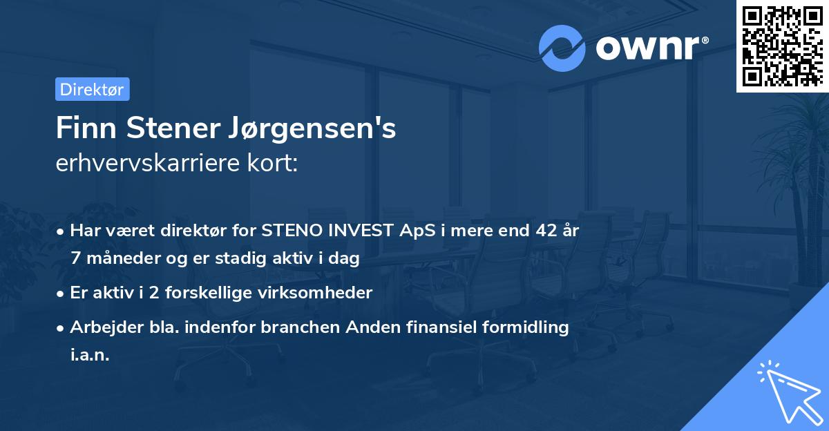 Finn Stener Jørgensen's erhvervskarriere kort