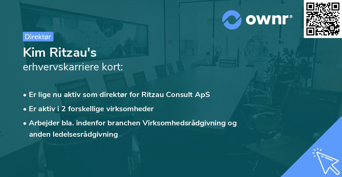 Kim Ritzau's erhvervskarriere kort