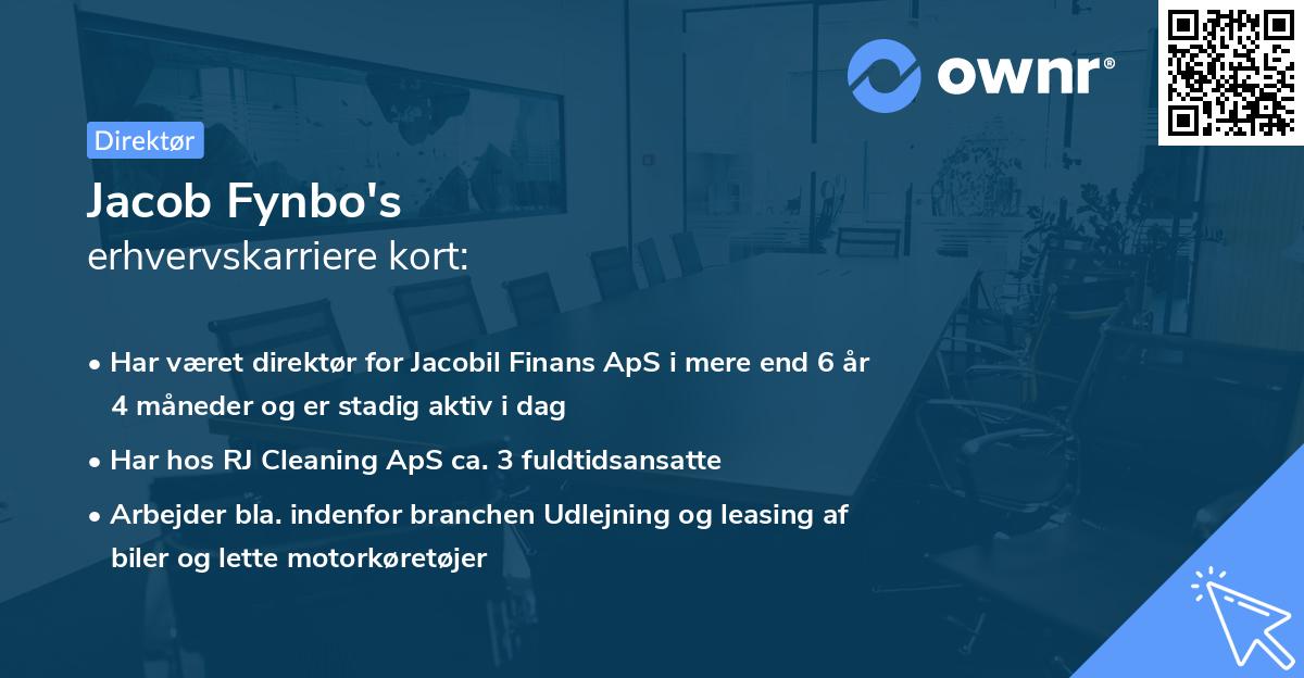 Jacob Fynbo's erhvervskarriere kort