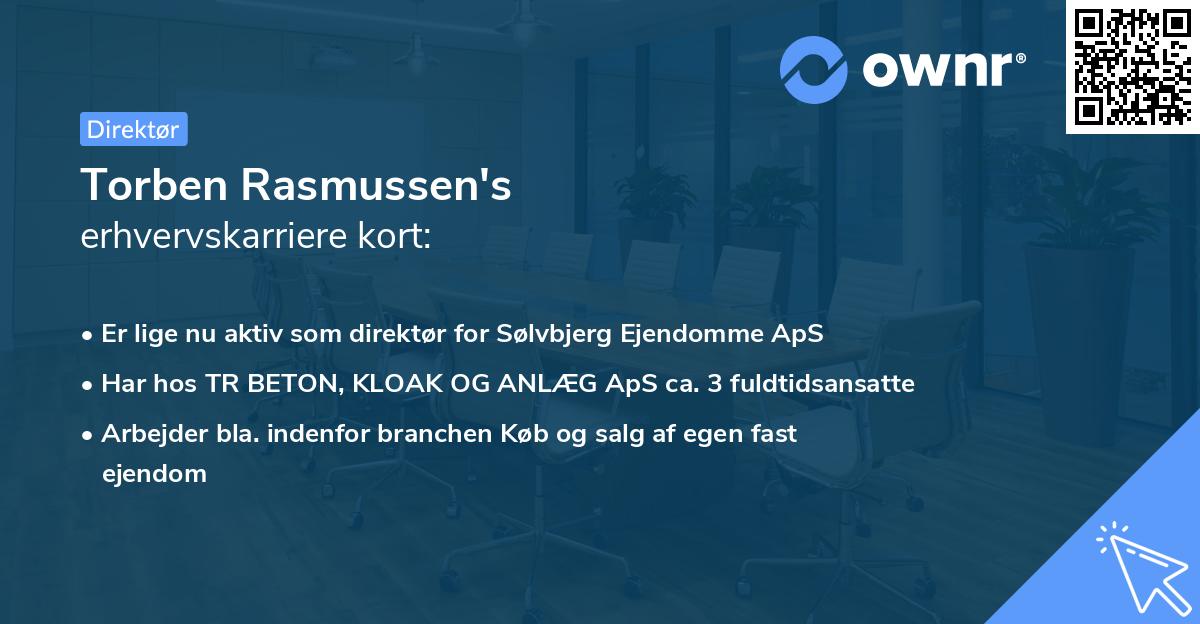 Torben Rasmussen's erhvervskarriere kort