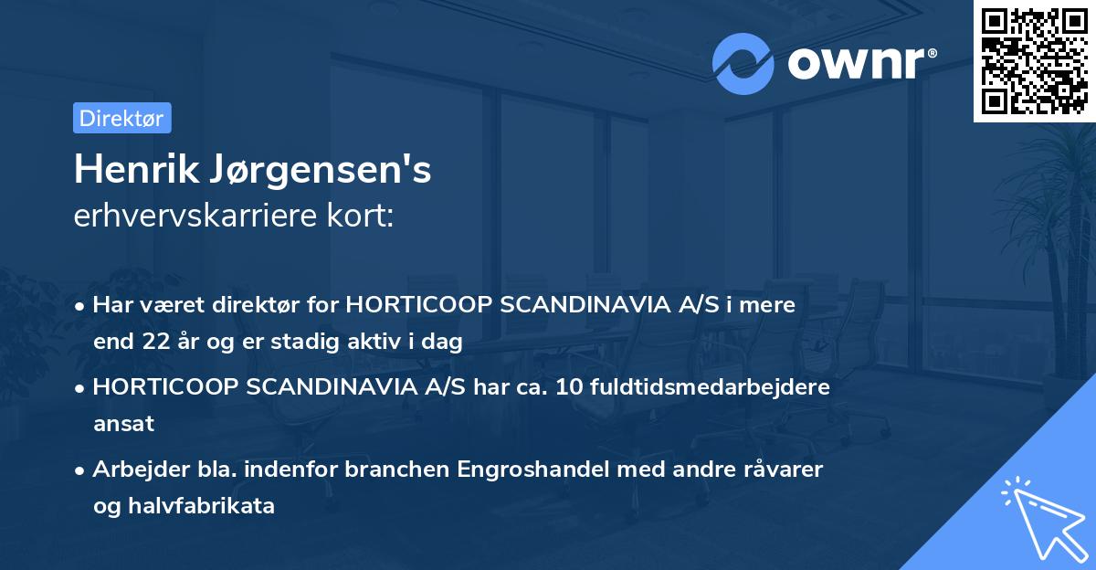 Henrik Jørgensen's erhvervskarriere kort