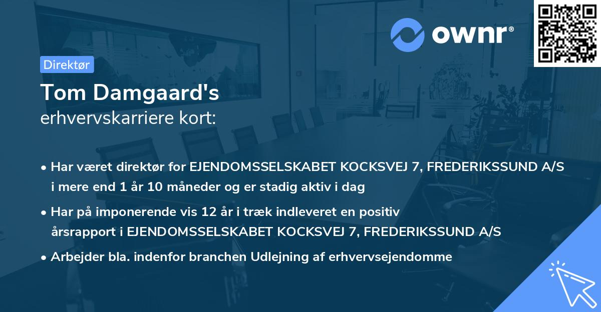 Tom Damgaard's erhvervskarriere kort