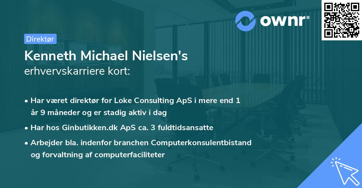 Kenneth Michael Nielsen's erhvervskarriere kort