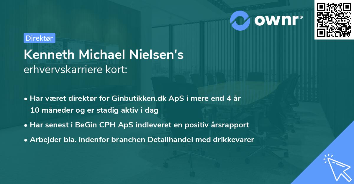 Kenneth Michael Nielsen's erhvervskarriere kort