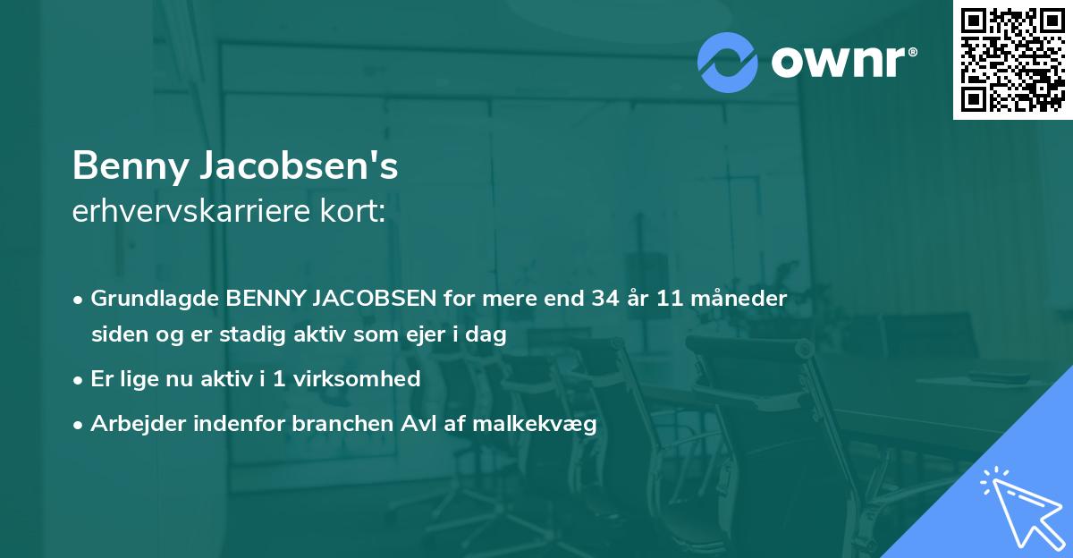 Benny Jacobsen's erhvervskarriere kort