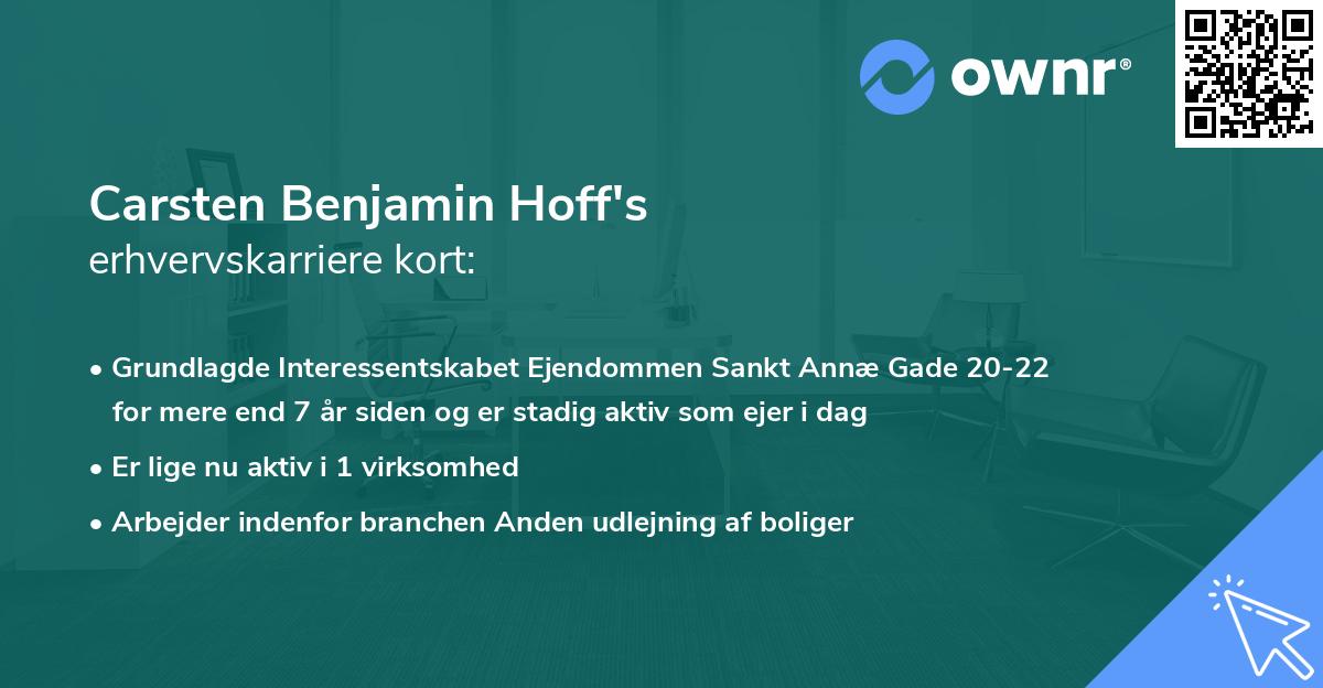 Carsten Benjamin Hoff's erhvervskarriere kort