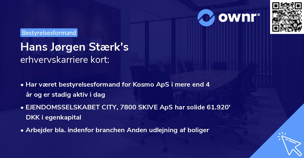 Hans Jørgen Stærk's erhvervskarriere kort