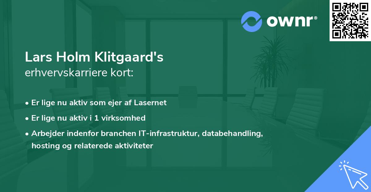 Lars Holm Klitgaard's erhvervskarriere kort
