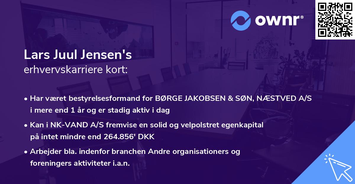 Lars Juul Jensen's erhvervskarriere kort