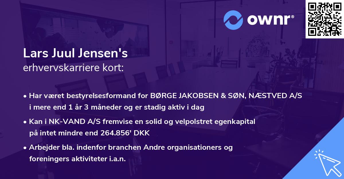 Lars Juul Jensen's erhvervskarriere kort