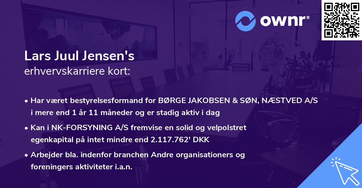 Lars Juul Jensen's erhvervskarriere kort