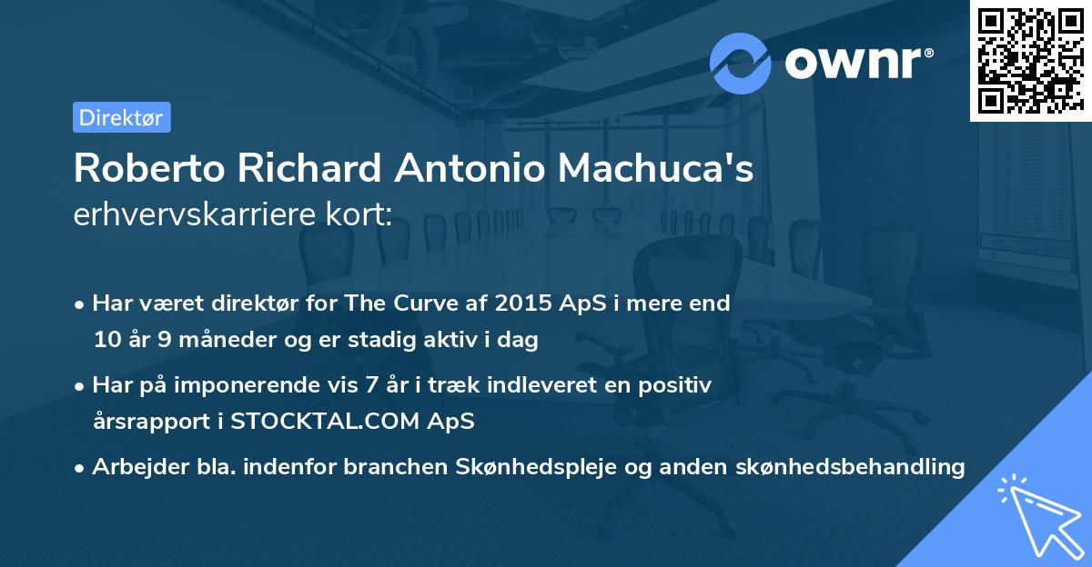 Roberto Richard Antonio Machuca's erhvervskarriere kort
