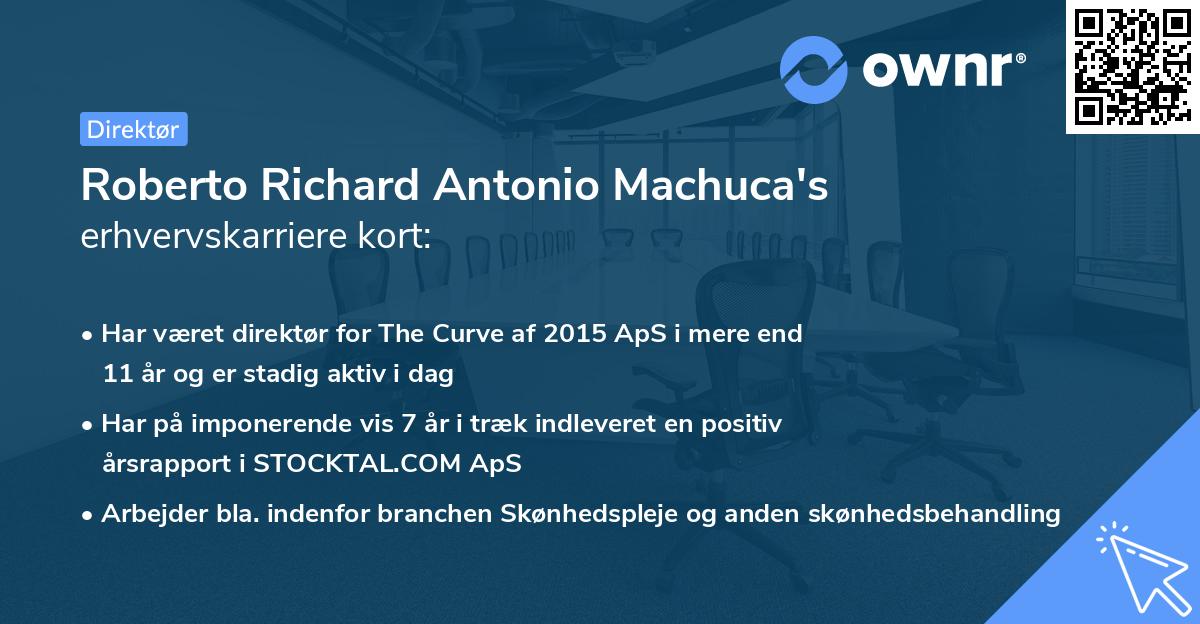 Roberto Richard Antonio Machuca's erhvervskarriere kort