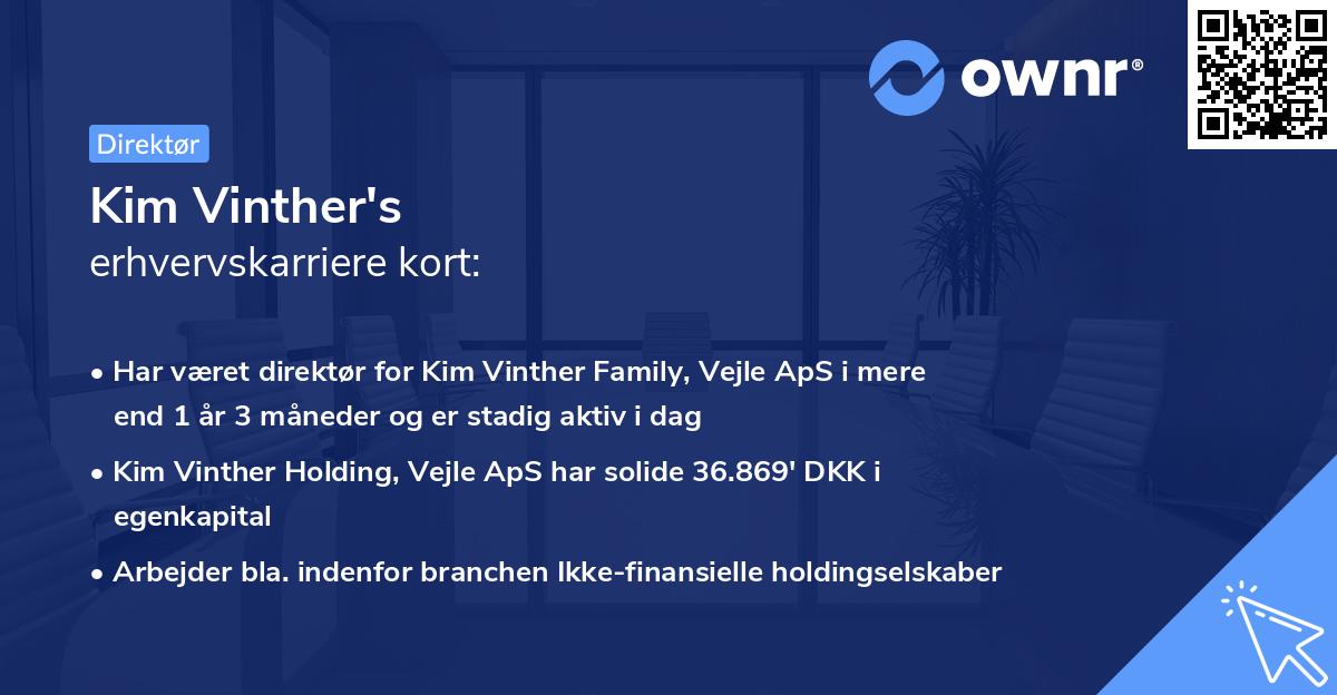Kim Vinther's erhvervskarriere kort
