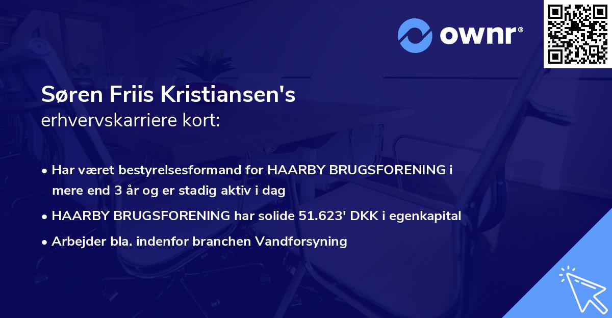 Søren Friis Kristiansen's erhvervskarriere kort