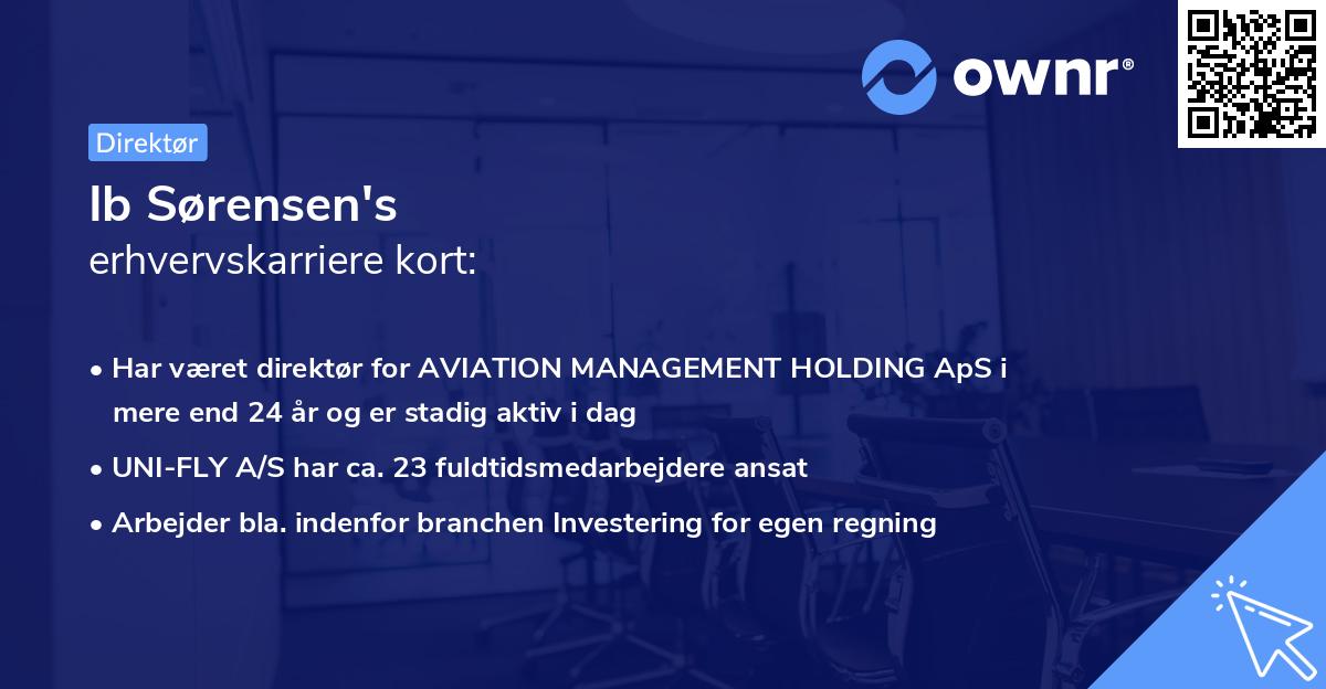 Ib Sørensen's erhvervskarriere kort