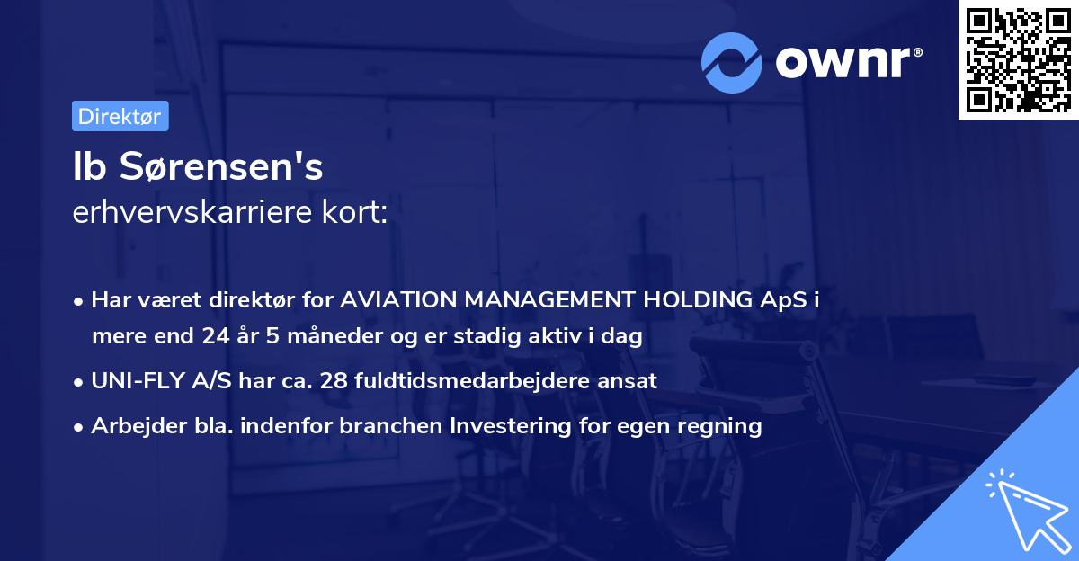 Ib Sørensen's erhvervskarriere kort