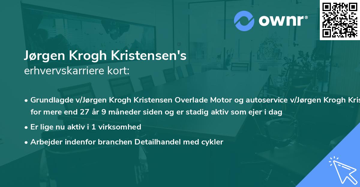 Jørgen Krogh Kristensen's erhvervskarriere kort