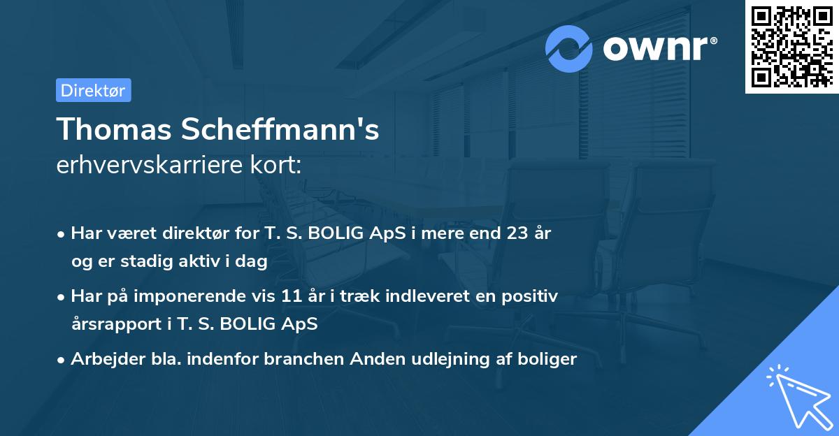 Thomas Scheffmann's erhvervskarriere kort