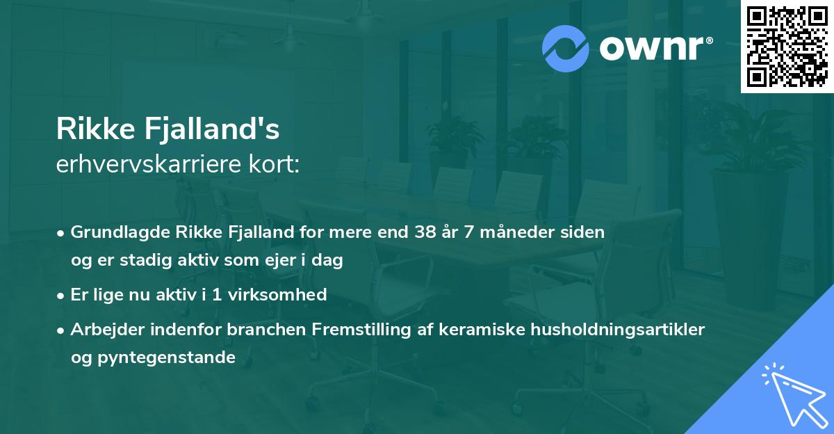 Rikke Fjalland's erhvervskarriere kort
