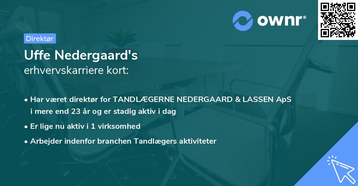 Uffe Nedergaard's erhvervskarriere kort