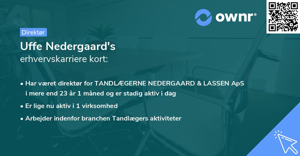 Uffe Nedergaard's erhvervskarriere kort