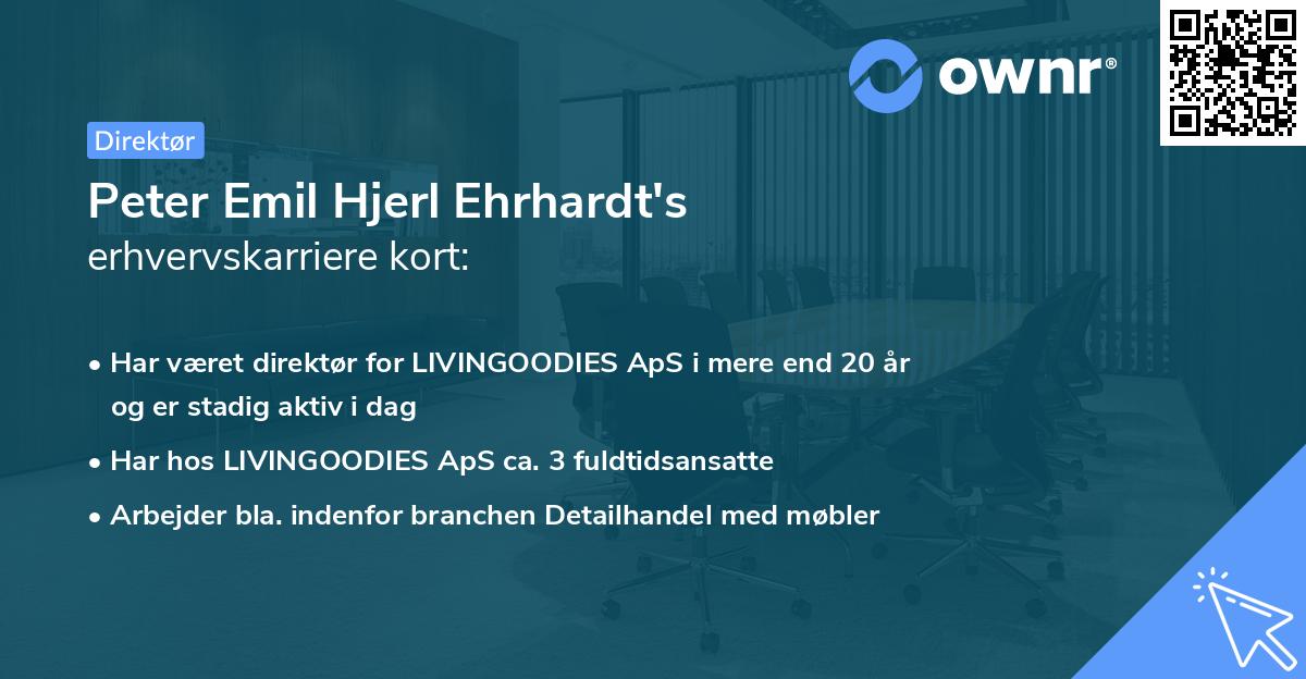 Peter Emil Hjerl Ehrhardt's erhvervskarriere kort