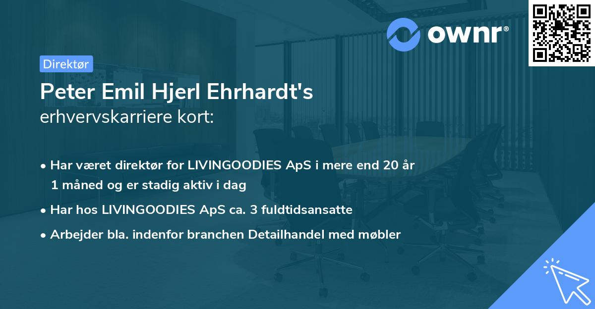 Peter Emil Hjerl Ehrhardt's erhvervskarriere kort