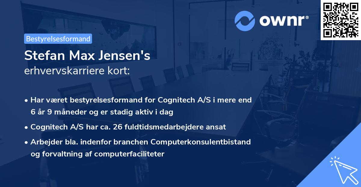 Stefan Max Jensen's erhvervskarriere kort