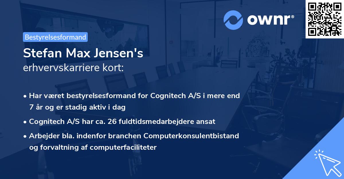 Stefan Max Jensen's erhvervskarriere kort