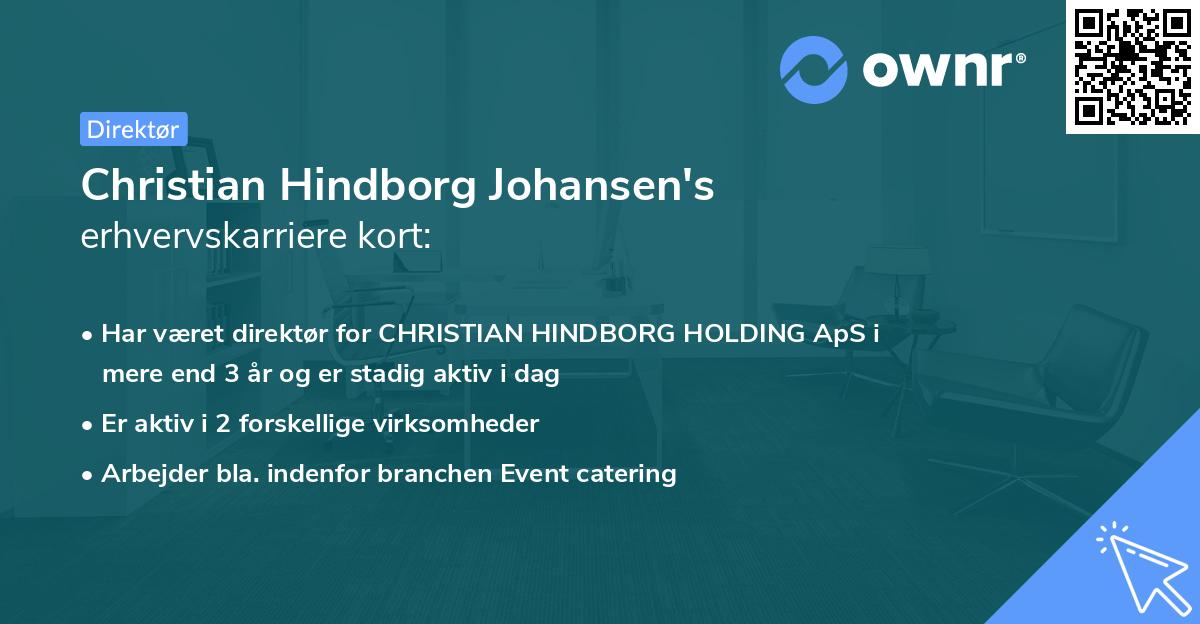 Christian Hindborg Johansen's erhvervskarriere kort
