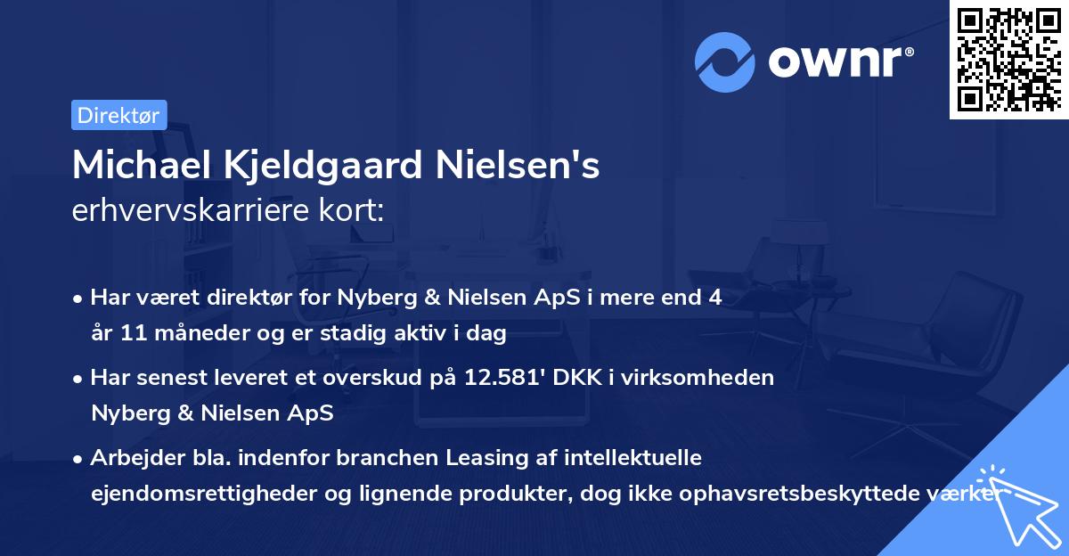 Michael Kjeldgaard Nielsen's erhvervskarriere kort