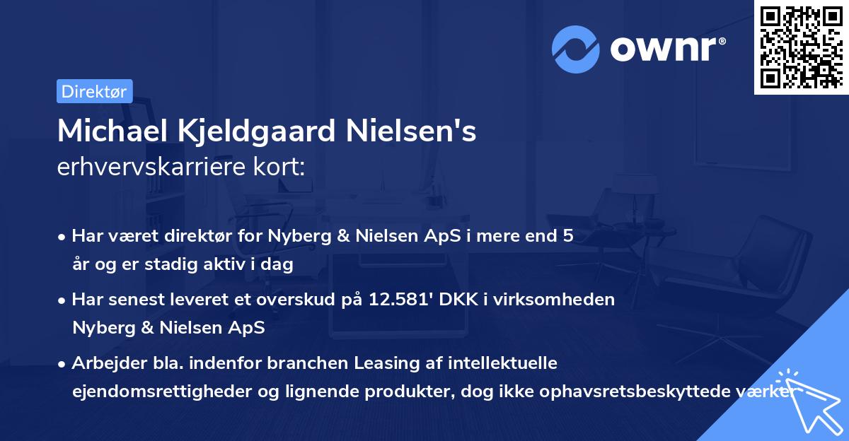 Michael Kjeldgaard Nielsen's erhvervskarriere kort