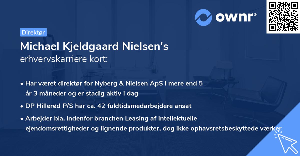 Michael Kjeldgaard Nielsen's erhvervskarriere kort